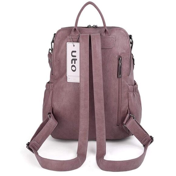 LMI Fashion Leather backpack-1 Purple main image 7